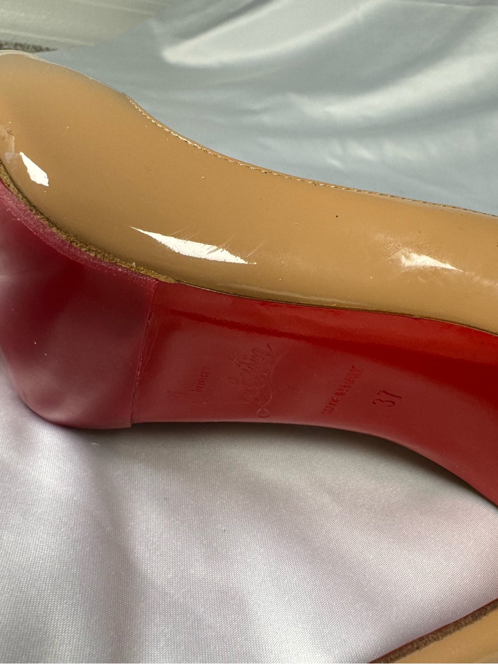 Christian Louboutin So Kate 120 Patent Nude Pumps Sz 37 - Picture 7 of 11